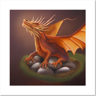 Red Dragon Hatching Eggs Posters and Art